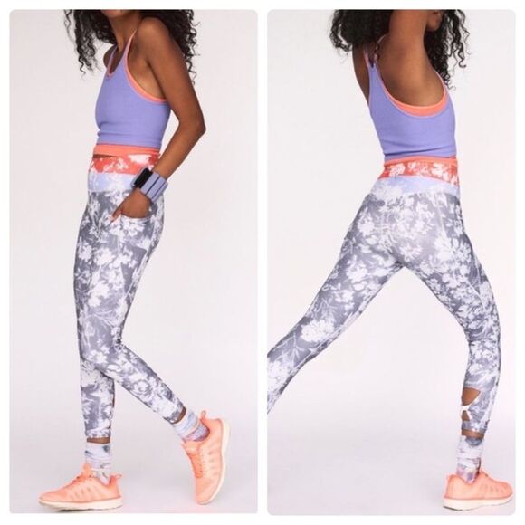 NWT Free People High-Rise Ankle Printed Wave Rider Leggings - Picture 13 of 14